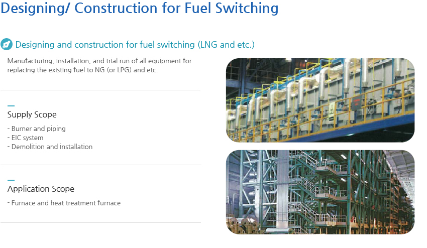 Designing/Construction for Fuel Switching